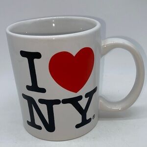 I Love NY White and Red Coffee Mug Cup Ceramic Souvenir New York USA